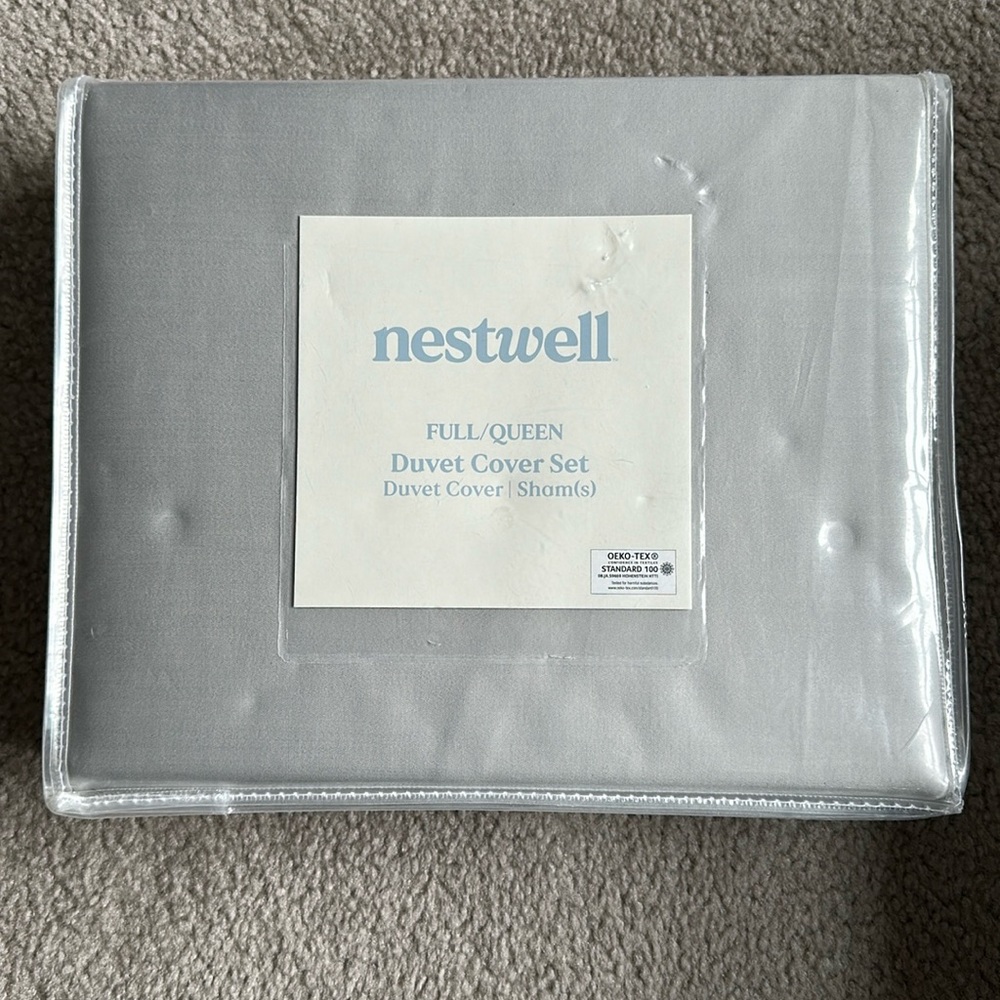 Nestwell Cotton Sateen Duvet Cover Set